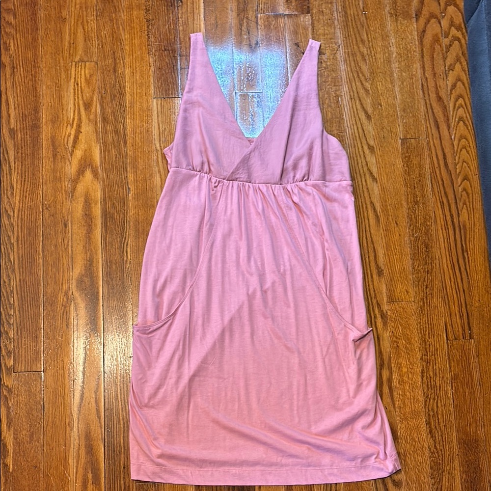 Loft Pink Sleeveless V-Neck Dress